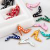 10pcs 304 Stainless Steel Double-Sided Enamel High Heel Pendant With Polka Dots Fashion Versatile DIY Necklace Jewelry Finding