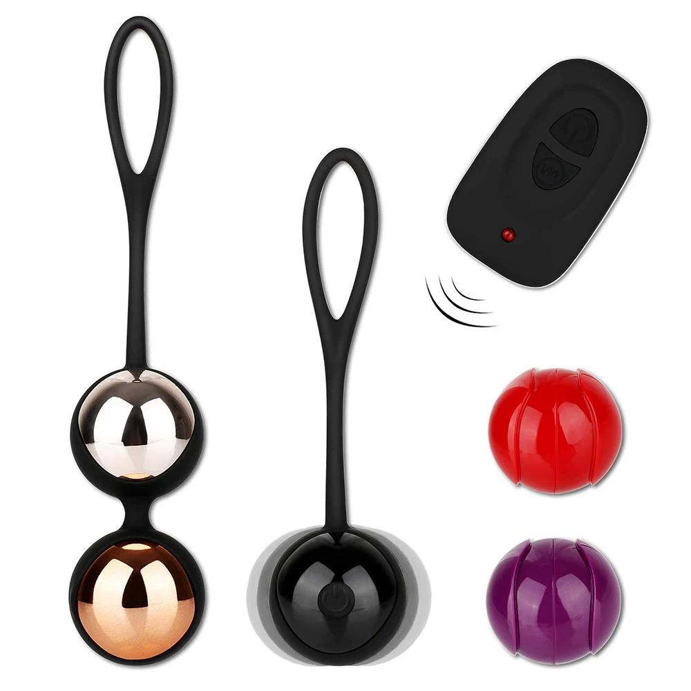 Sex Toy Kegel Ball Wireless Remote Control Vagina Ball Vibrators Massage Vibrator for Women Vaginales Exerciser Geisha