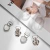 Transparent Invisible Shoulder Strap Anti-Slip Adjustable Bra Clasp Heart Duckbill Clip Portable Clothes Clasp for Women