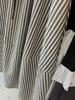 Elegant Spring A-line Tulip Hem Skirt with Elastic Waist and Striped Design