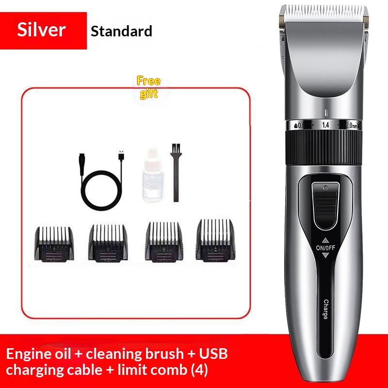 Electric Hair Clipper Set 4 Different Blades Hair Shaver Hair Trimmer Low Noise Usb Rechargeable Shaver Hair Cutting Tool