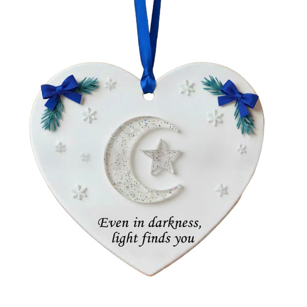 High-quality Acrylic Ornaments Acrylic Christmas Decor Inspirational Heart Shaped Christmas Ornament Set for Friends for Tree