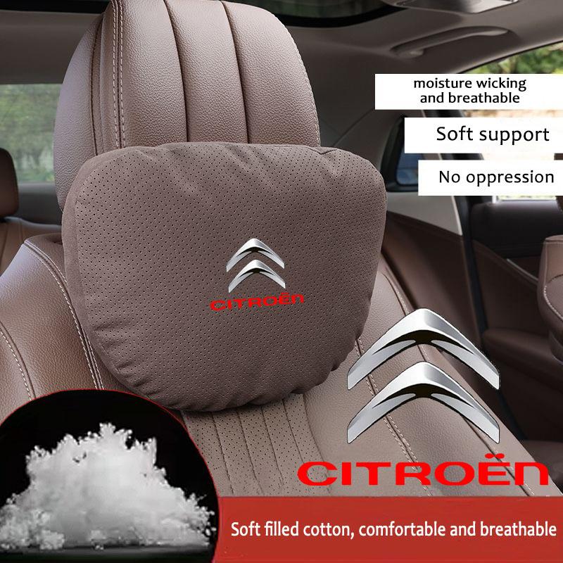 Car Headrest Cover Seat Head Rest Neck Pillow Protector For Citroen DS 3 C4 C3 C5 Aircross Berlingo Celysee Cactus Picasso Saxo