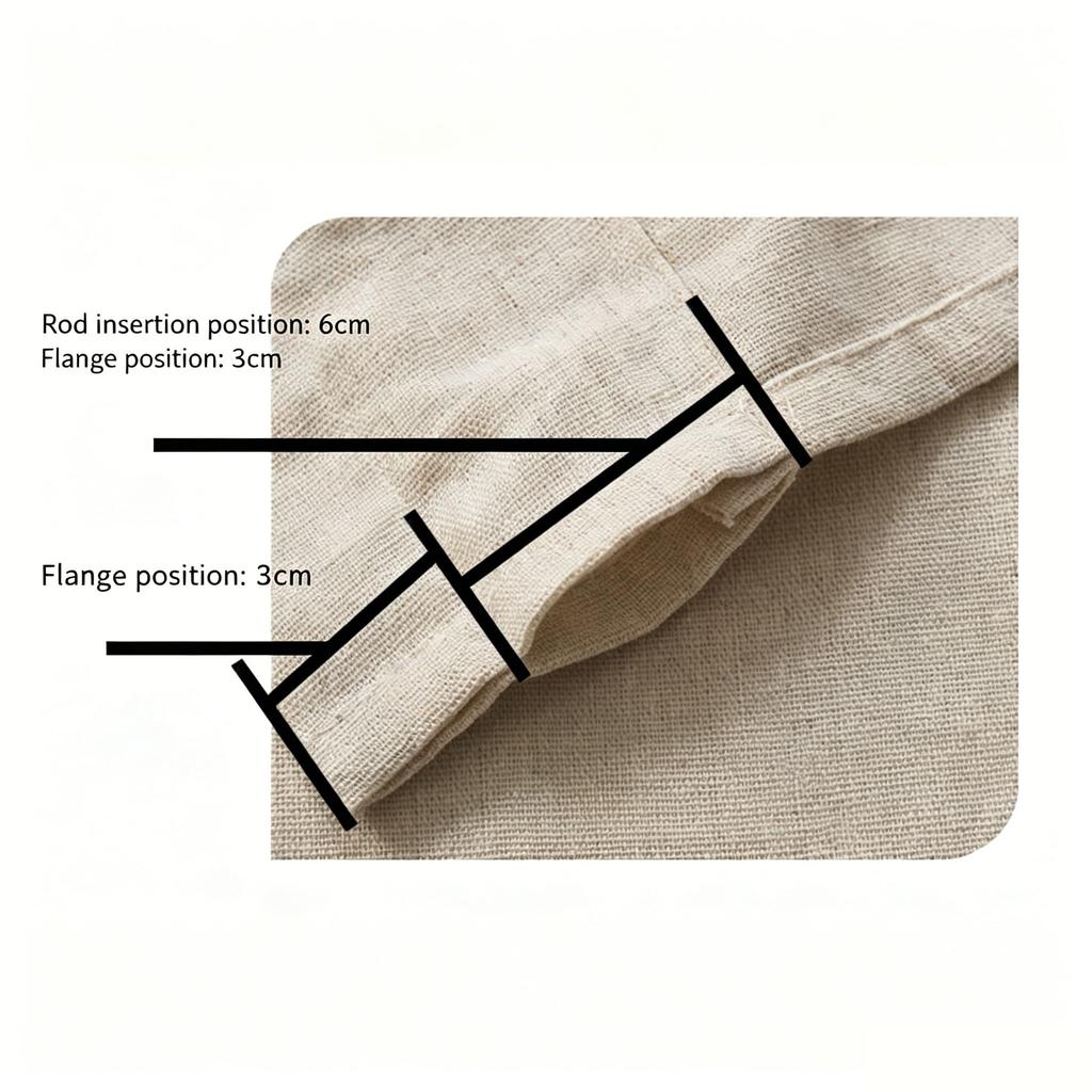 Cortina Curta de Renda de Linho e Algodão, Cortina Divisória com Franjas de Borla, Painel Bloqueador de Luz para Janela Pequena, Bainha para Varão Decoração de Casa