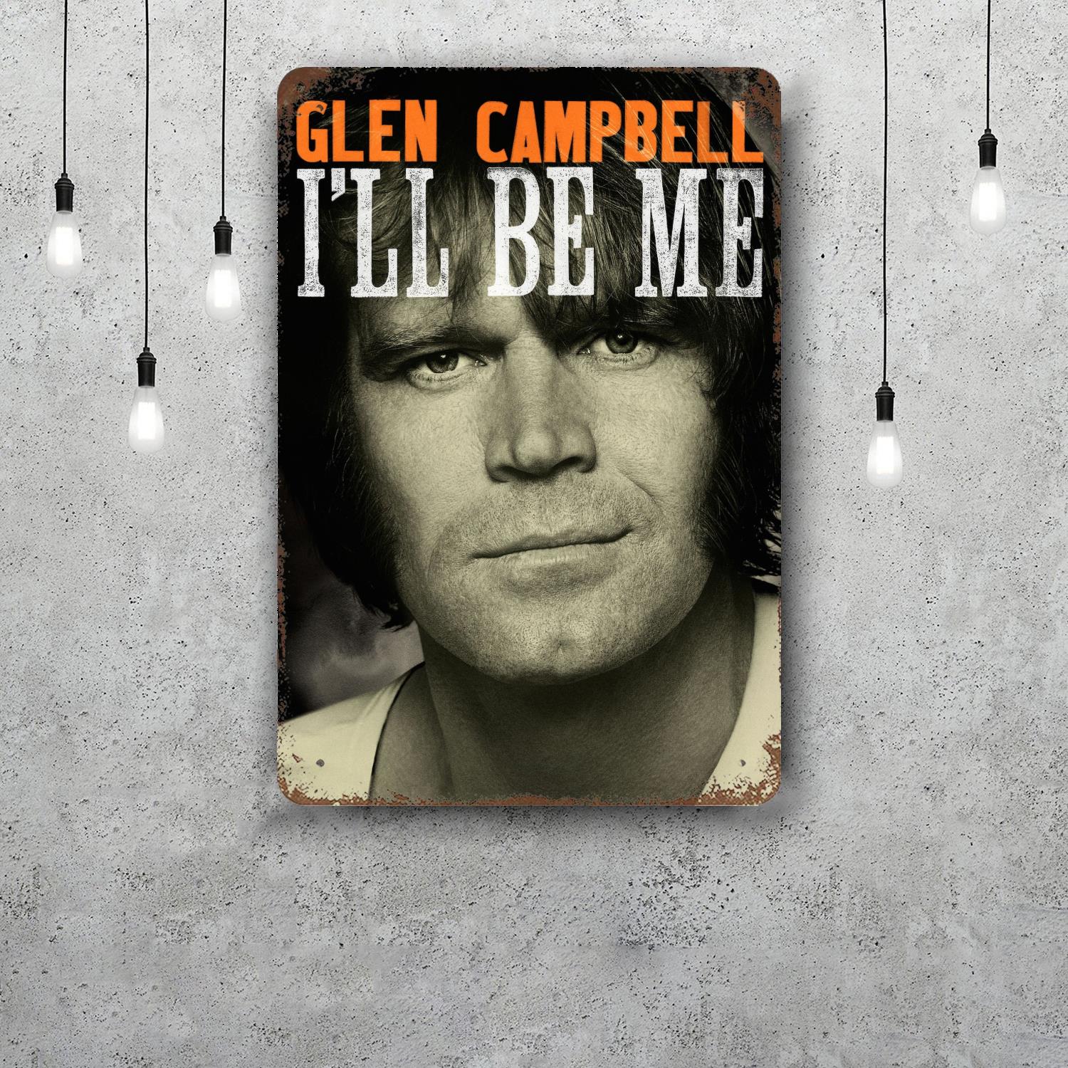 

Glen Campbell Classic Poster Rusty Metal Plaque Retro Decorative Plate Bar Man Cave Garage Club Metal Sign Wall Decoration 20x30cm（7.8x11.8inch）
