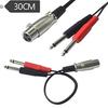 XLR Female to 6.35mm Mono Male Audio Y Splitter Cable, 1 XLR Female to 2 Dual 6.35mm Male 30cm (1.5m/3m) Stereo Mic Audio Converter Adapter Cable
