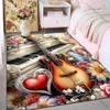 Multiple sizes Piano guitar flowers butterfly bird heart Carpet for Living Room Bedroom Sofa Home Decor Rus Non-slip Floor Mat