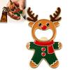 Holiday Home Ornaments Christmas Gingerbread Man Bottle Opener, Metal Refrigerator Magnet Beer Souvenir Gift Decorative Cap Remover for Kitchen Party