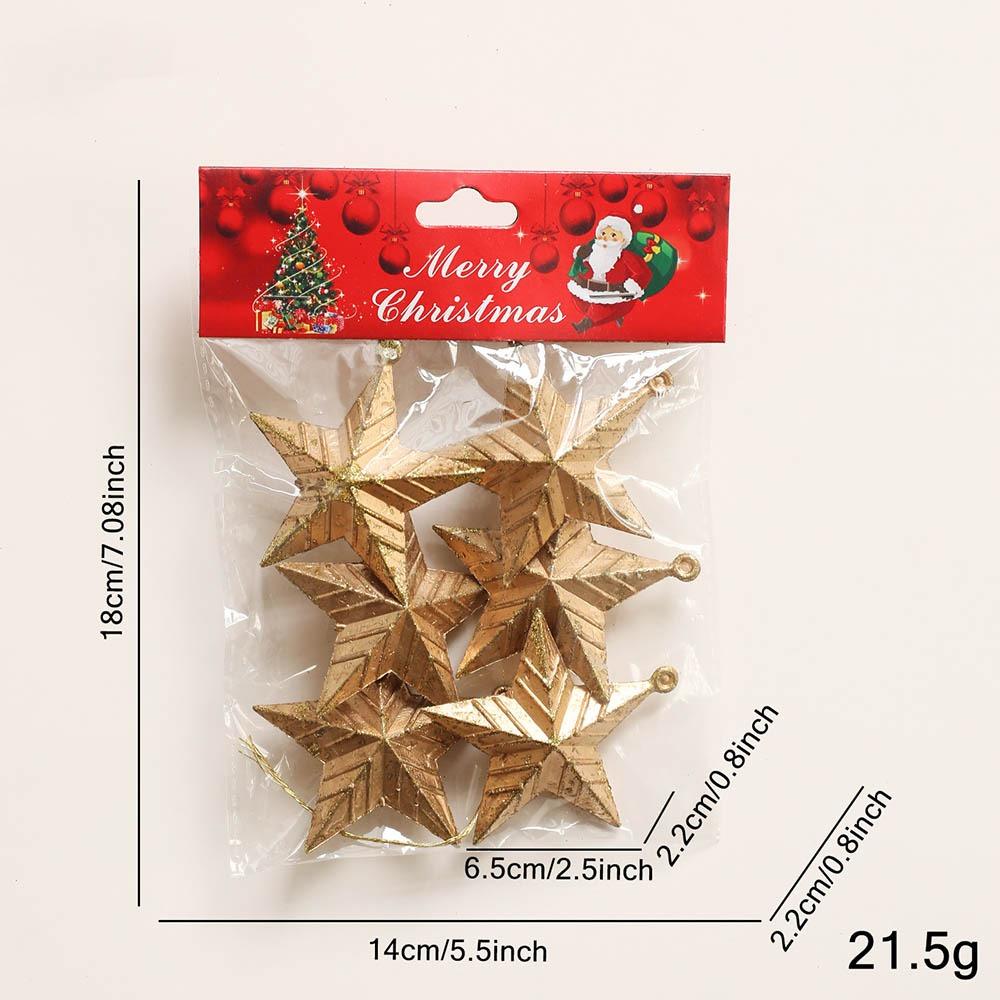 

5Pcs 3/6Pcs Christmas Painted Pine Cone Painted Star Pine Cone Hanging Pendant Hanging Plastic Pine Cone Balls Merry Christmas