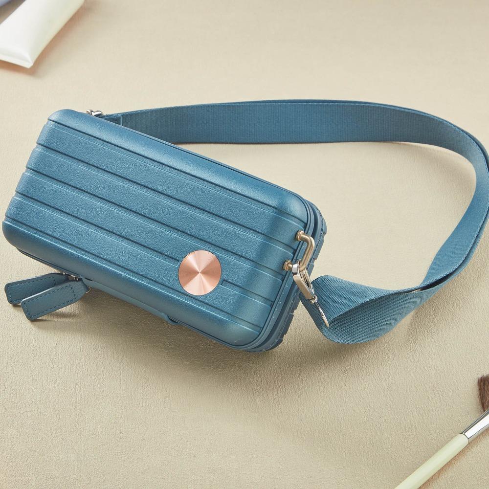 

Waterproof Hard-Shell Crossbody Bag Large Capacity Solid Color Postman Bag Adjustable Shoulder Strap Portable