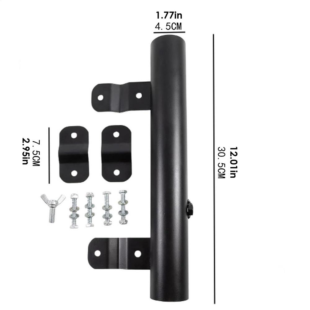 RV Ladder Flag Pole Mount RV Bumper Flag Pole Mount Rust-Resistant Heavy Duty Steel Bracket Removable For Parades Boating Deck