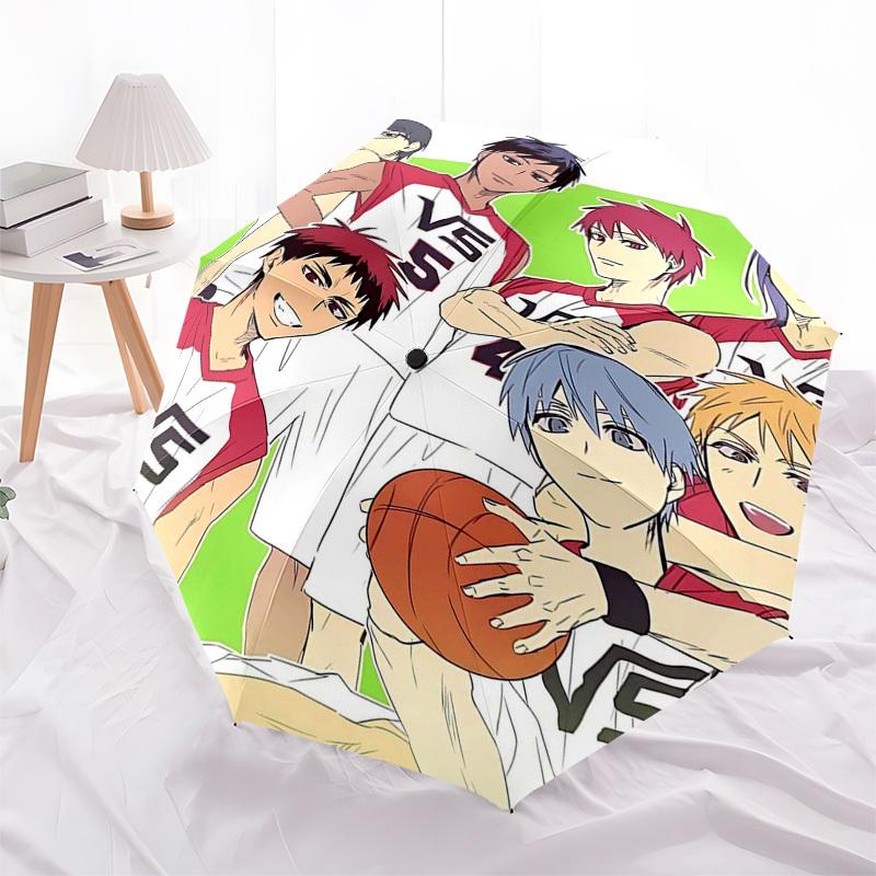 1pc Basketball Anime Characters Outdoor Umbrella - Automatic Opening/Closing, 3-Fold Design, 8-Bone Frame, Perfect Gift for Fans, Travelers, Dail