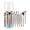 15 makeup brush set with storage cartridge, large capacity brush bucket, soft loose powder, eyeshadow brush, beauty.