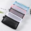 1Pc Simple Transparent Portable Mesh Pencil Case Office Storage Bag Student Pen Bag School Supplies Stationery Bag