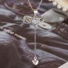 Cupid's Heart Necklace for Women's Niche Love Collarbone Sweater Chain New Style Inlaid Luxury High-end