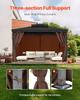 Gazebo Privacy Curtain 10' x 10' x 6.9' Waterproof Gazebo Curtains Coffee