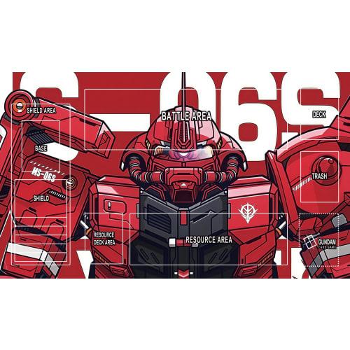 Fully Sewn Rubber Playmat for Single Player TCG Battles, Premium Gundam Playmat with Non-Slip Waterproof Storage Bag, 60*35cm (D)