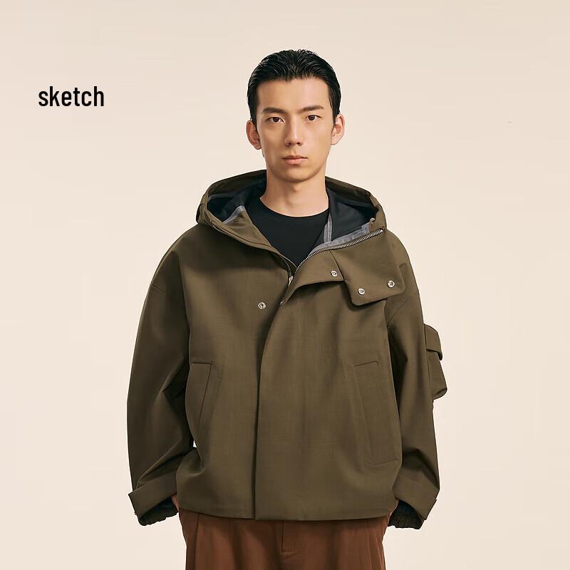 CROQUIS Men's 2024 Autumn Hooded Loose-Fit Jacket