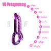 Frauen Klitorisstimulator Doppelvibrierender Penisring Männlicher Verzögerter Ejakulationsvibrator Verlängerung des Höhepunkts Erotisches Sexspielzeug für Erwachsene