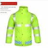 Reflective Raincoat & Pants Set - Thickened PU Oxford Cloth for Traffic & Sanitation, Stormproof
