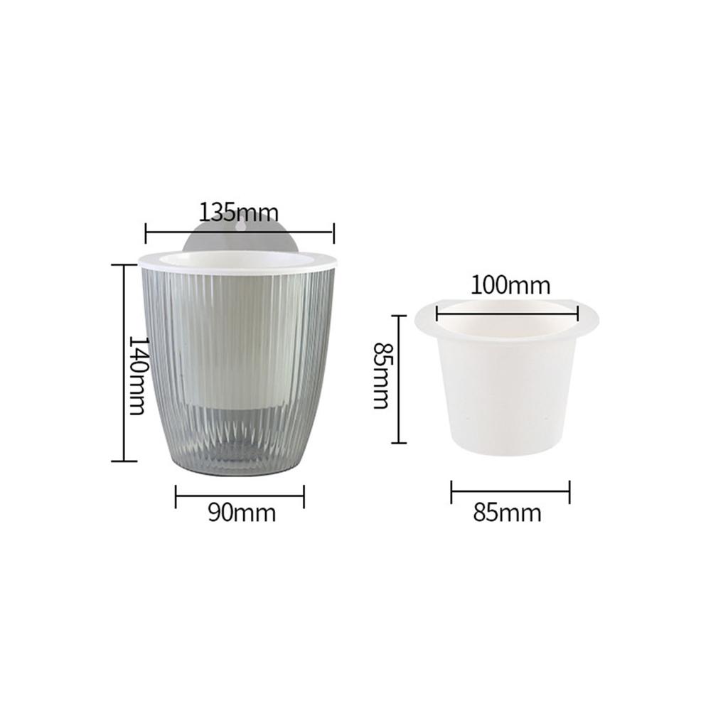 Selbstbewässernde Hängeblumentöpfe Wandmontierte Kunststoff-Topfpflanze Blumentopf Kreativer Hängepflanzgefäß Blumentopf Wanddekoration