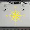 High Quality 1Pc Black Compass Totem Car Auto Vinyl Bonnet Decal Sticker 50x50cm