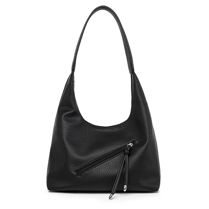 Luxury Designer Ladies Handbags Solid color Leather Shoulder Bags for Women’s Fashionable Zipper Decoration Female Crossbody Bag