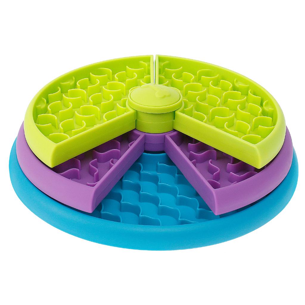 Puzzle Dog Slow Feeder Bowl with Toothbrush Set 3 Layer Pet Slow Eating Anti-choking for Large Medium Small Dogs Feeder Bowl