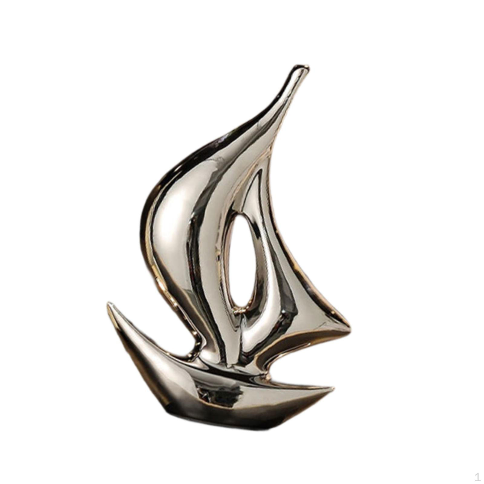 

Современная скульптура для украшения парусника, коллекционное искусство, керамическая статуэтка для отеля Silvery