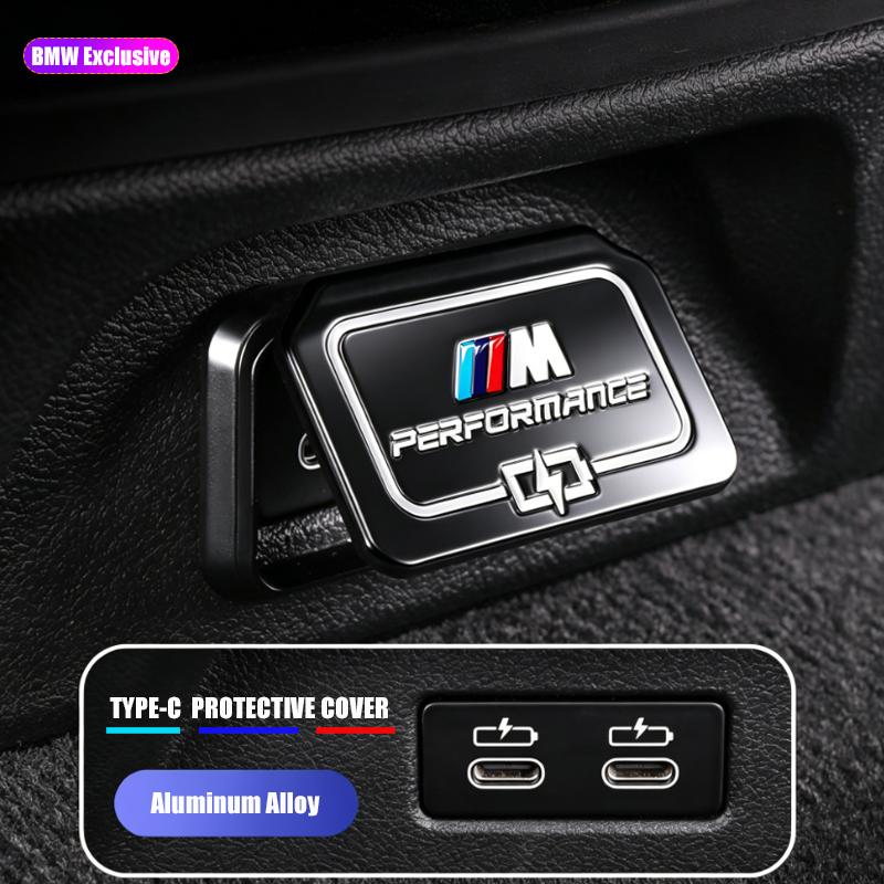 For BMW F40 Car Rear Seat USB Port Dust Cover Waterproof Lid Auto Accessories F44 G20 G30 G32 F48 F39 G01 G02 G07 X3 X4 /Sticker Cysh69