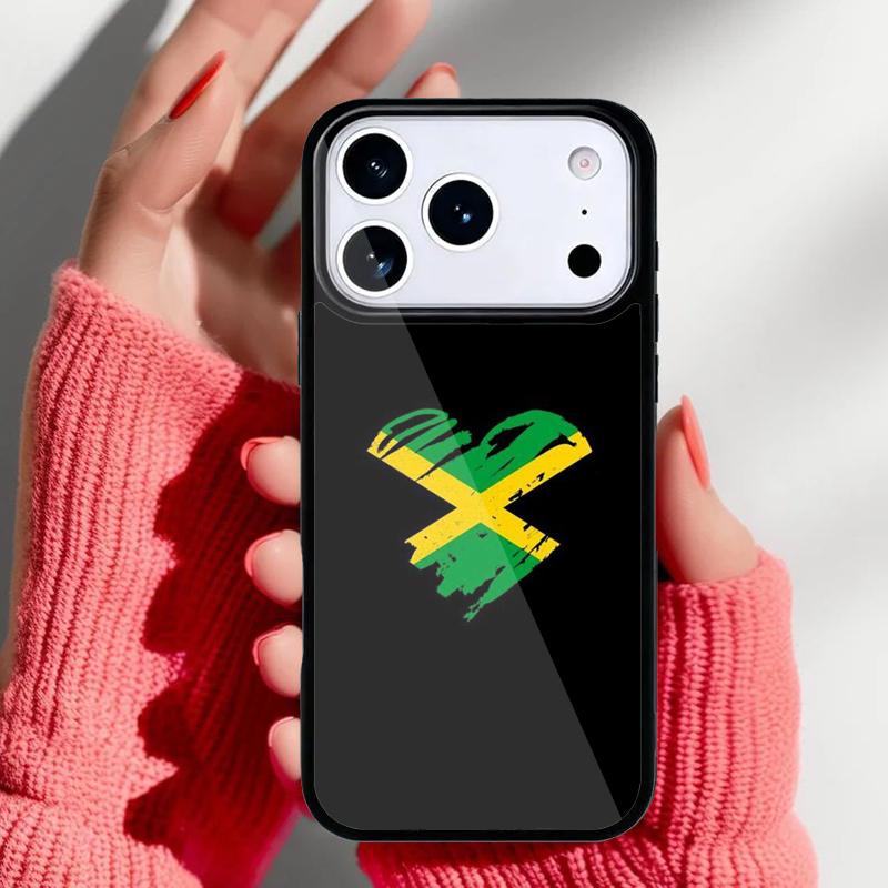 Jamaican Flag Phone Case for iPhone 17 16 15 14 13 Pro Max Back Cover for 12 11 Pro Coque