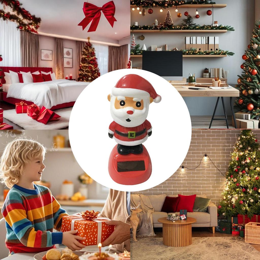 Armaturenbrett Deko Solarbetriebene Automobilfiguren Tanzender Weihnachtsmann Autodeko Für Zuhause Büro Party Regal Innen Schreibtisch