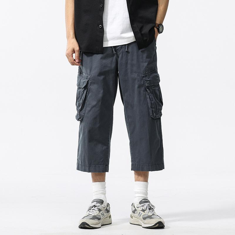 Neue Sommer-Trend-Overalls Herren locker lässig Achtelhose trendige Hose Herren High-End Herrenbekleidung