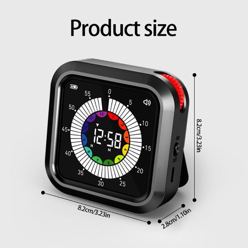 Digital LCD Display Visual Timer with Magnetic Backing For Precise Time Management In Homes Office Gym And School