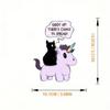 "Giddy Up Chaos Diffuser" Black Cat & Unicorn PVC Car Sticker