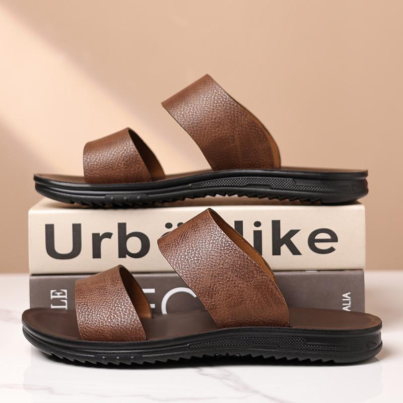 Fashion Stylish Summer Beach Slippers Men Double Buckle Slip-On Sandals Nonslip Male Half Drag Leisure Walk Slides Men Wading Aqua Shoes