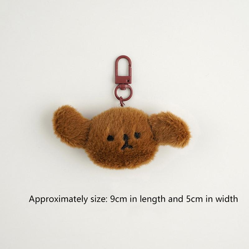 Cute Plush Little Bear Rabbit Doll Keychain Cartoon Animal Pendant Keyrings Backpack Decoration Accessories Gifts