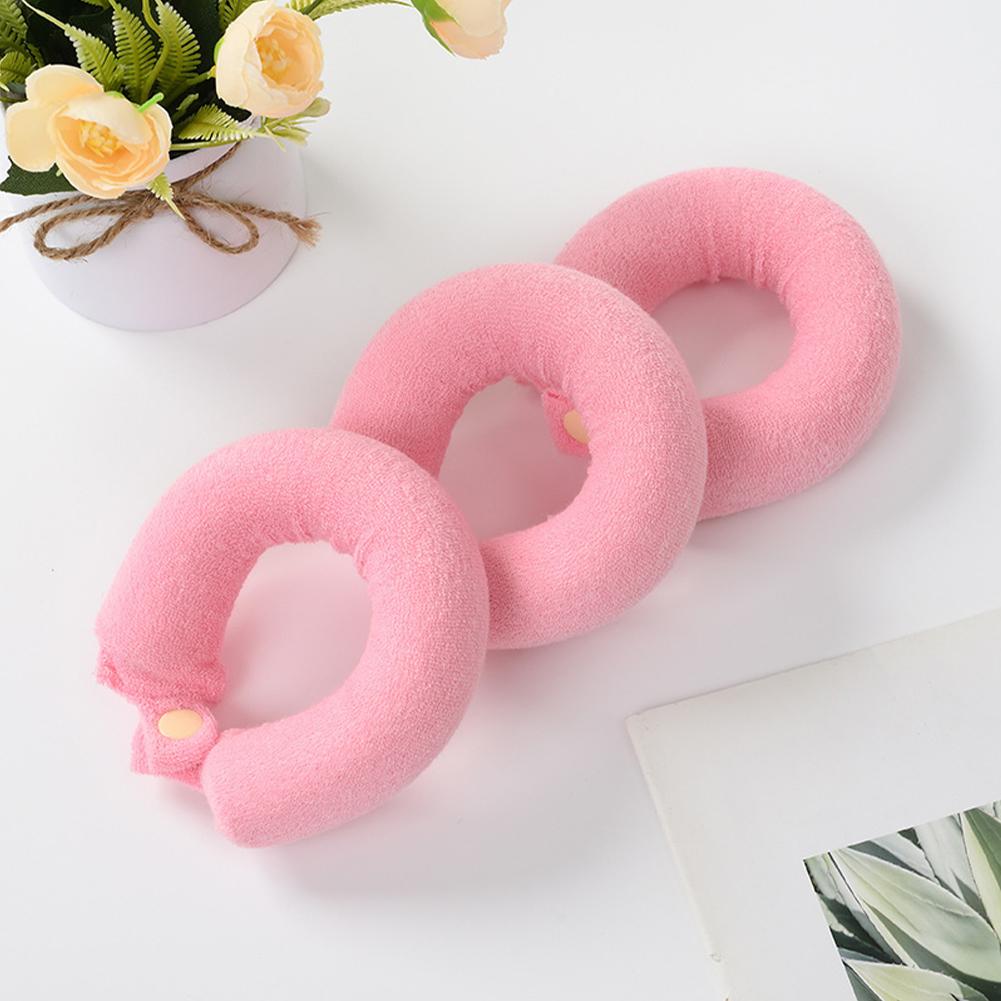 3pcs/set Heatless Curling Rod Headband Lazy Hair Curlers No Heat Hair Rollers Curls Soft Towel Cloth Button Hair Styling Tools