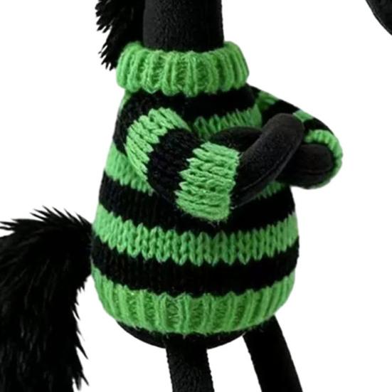 Plush Horse Keychain Soft Cute Cartoon Horse Pendant In Sweater Horse Year Mascot Charm with Keyring for Backpack Handbag Car Keys Decoration