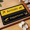 Airport Runway Doormat Plane Takeoff Rug, Soft Flannel Non-Slip Washable Door Carpet for Aviation Theme Home Decor