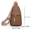 Multifunctional Retro Chic PU Soft Leather Crossbody Bag Multiple Zippered Pockets Versatile for Leisure and Sports