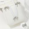 Stylish Bowknot Jewelry Set Personalized Necklace Ear Studs Rings Adornment