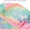 New Night Glow Mermaid Tail Blanket Soft Flannel Wearable Cute Blankets Gifts for Girls  All Seasons Beautiful Rainbow Blanket