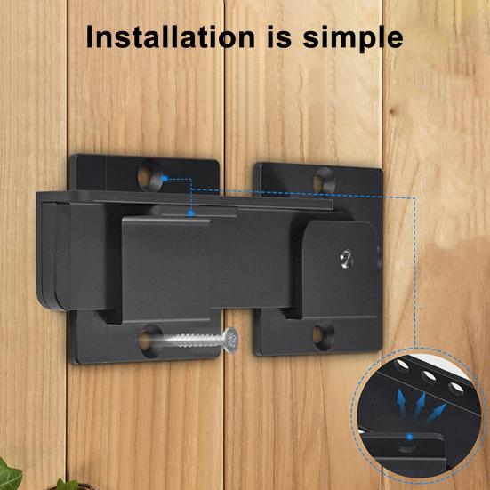 Metal Flip Door Latch with Rust Weather Resistance Easy Installation Heavy Duty Gate Latch with 3 Keyholes