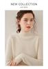 Women's Cashmere Knit Sweater - Soft, Warm, Long Sleeve Half-High Neck for Autumn & Winter