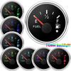 Waterproof 52mm Fuel Level Gauge with Flash Alarm+Oil Float Sensor 0-190 OHM Fuel Tank Meter 7Color LED for Car Yacht 12V Custom