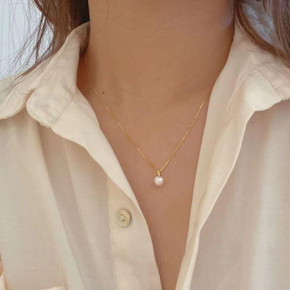 Luxury Temperament Elegant Fashion Necklace Korean Style Necklace Pearl Necklace Clavicle Choker
