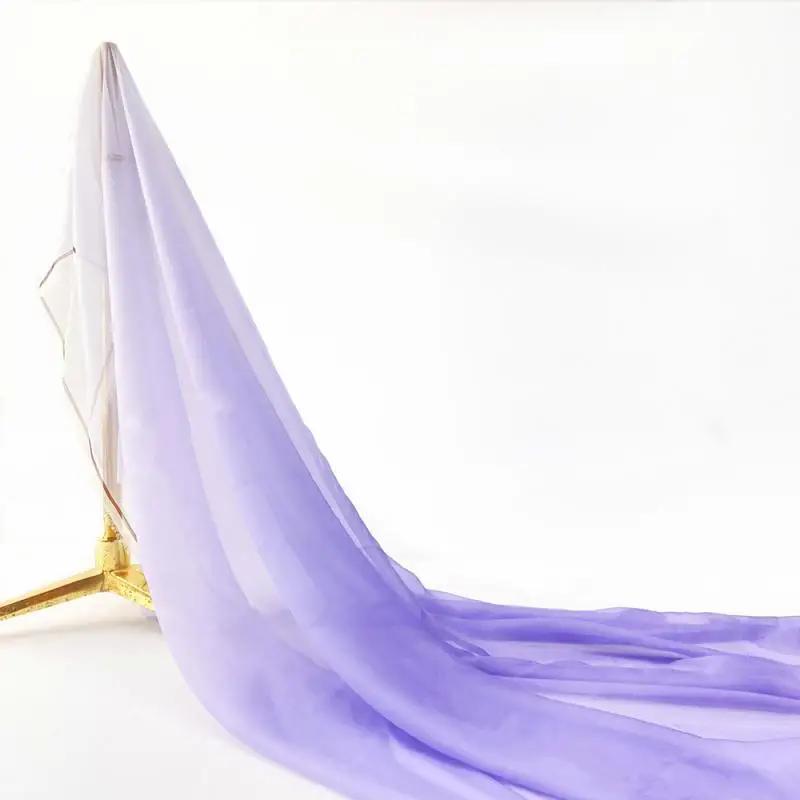 30D Szyfon Tencel Kolor Gradientowy Cienka Tkanina Ubrania Sceniczne Sukienki Koszule DIY Dekoracja Domu 100x150cm