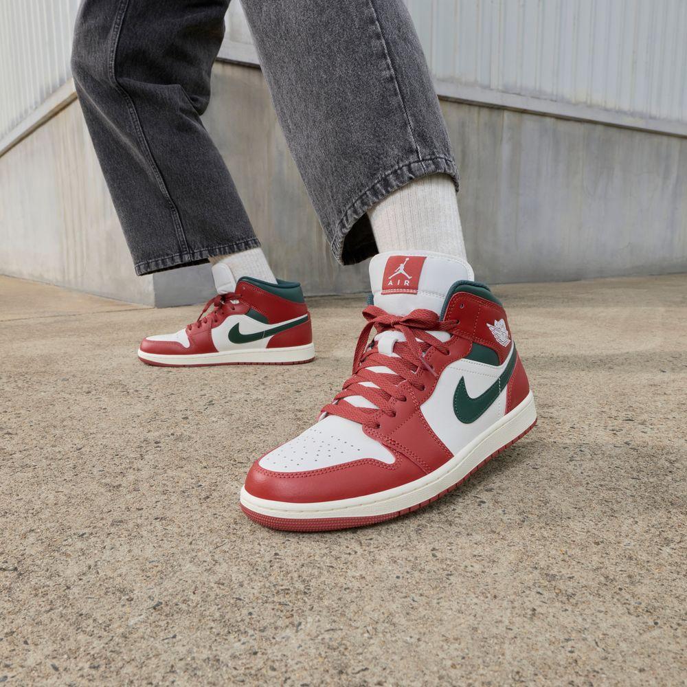 Jordan 1 Mid Redstone Midnight Green 40.5