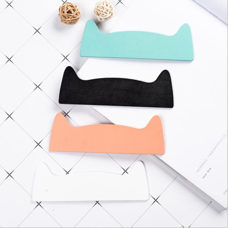 1 bucată drăguț Kawaii pisică neagră pisicuță riglă dreaptă unelte din lemn pentru cusut desene desenate, birou, școală, articole de papetărie